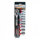 Juego Chicharra 1/2" - Incluye Extensión Y 10 Vasos - Marca Airmec - Cromo Y Vanadio