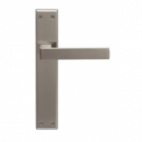 Juego Manillón Con Placa Modelo 400 Niquel Satinado Niquel Brillo