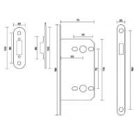 Cerradura Magnética Con Bocallave Cilindro 70 Mm Con Adaptador Condena En Niquel Satinado - Modelo 5 - Guanxe Atlantic Marketpla