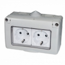 Cámara Estanca Doble Para Enchufe Ip55