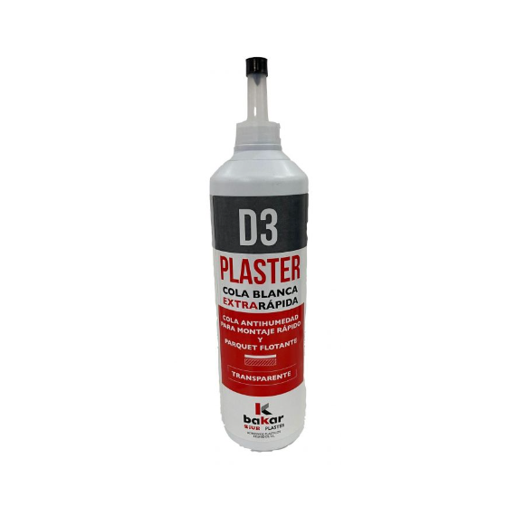 Cola Blanca Plaster D-3 Transparente - Marca Bakar