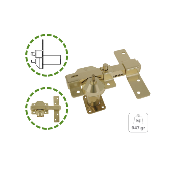 Kit Cerrojo Y Cilindro - Acero Oro - 88 X 153 Mm - Modelo 1 - Guanxe Atlantic Marketplace