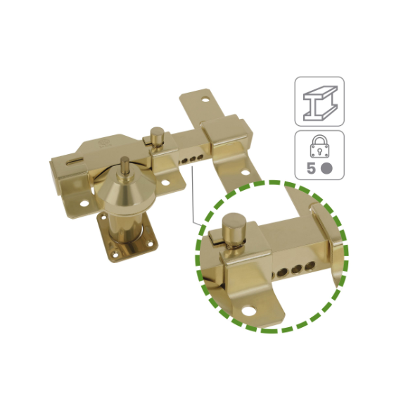 Kit Cerrojo Y Cilindro - Acero Oro - 88 X 153 Mm - Modelo 1 - Guanxe Atlantic Marketplace