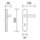 Juego Manillas Con Placa Niquel Satinado - Modelo Aitana 4400