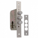 Cerradura Embutir Con Bulones De Cierre Cromo Mate 50 Mm - Modelo 102