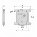 Juego De Ruedas 16-18-19/74 Con Retenedor Para Puertas Correderas