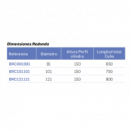 Base Poste Redondo Clavable 121 Mm Diámetro