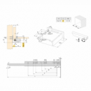 Corredera Oculta Total 55 Cm Con Amortiguador