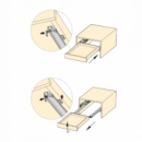Corredera Oculta Total 55 Cm Con Amortiguador
