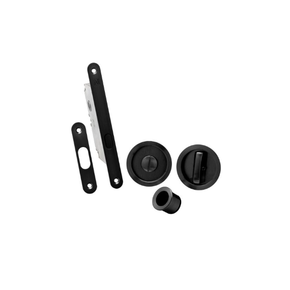 Kit Completo Para Puerta Corredera En Negro Epoxy - Modelo 5000