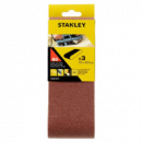 Stanley Sta33101-xj - 3 Bandas De Lija. 75 X 457 Mm.grano 80. Madera, Pintura, Barniz, Yeso, Metal Y