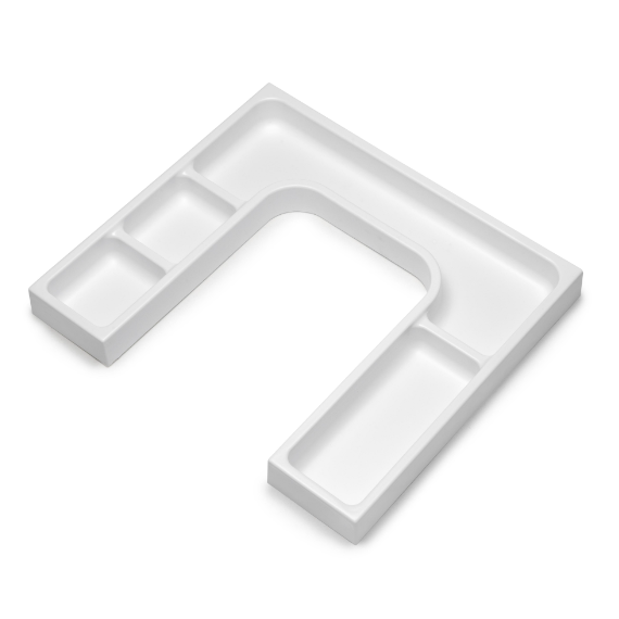 Organizador Para Cajón Con Salva Sifón Rectangular Tidy, Plástico Blanco, Plástico 323 Mm