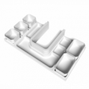 Organizador Para Cajón Con Salva Sifón Rectangular Tidy, Plástico Blanco, Plástico 323 Mm