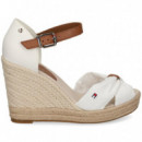 Alpargata Cruzada Cuna Alta Blanco  TOMMY HILFIGER