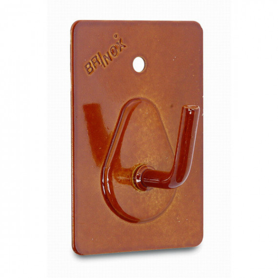 Percha Gancho Grande Adhesivo Porcelana 2 Unidades con Display