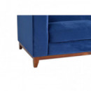 SOFA TAPIZADO VELVET AZUL 210 CM
