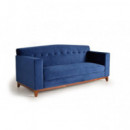 SOFA TAPIZADO VELVET AZUL 210 CM
