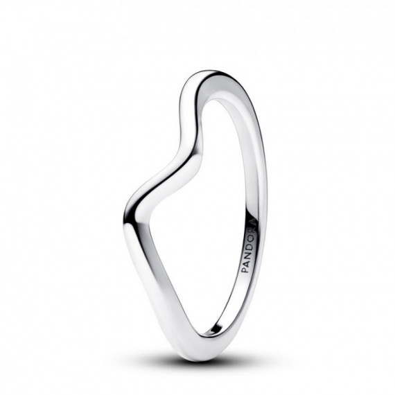 PANDORA Anillo en Plata de Ley Ola Pulida 193095C00