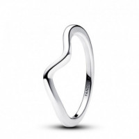 PANDORA Anillo en Plata de Ley Ola Pulida 193095C00