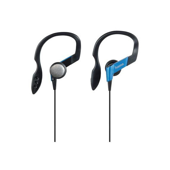 HAMA Auricular Estereo con Soporte Oreja 4SPORT con Cable Jack 3.5MM Azul