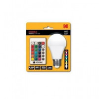 KODAK Bombilla Led Rgb E27 6.5W con Mando a Distancia 30418394