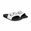 Pala EA7 Ancha Negro+blanco