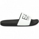 Pala EA7 Ancha Negro+blanco
