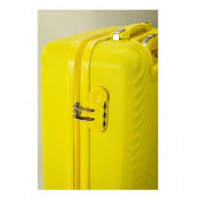 BENZI Maleta con 4 Doble Ruedas 360º ,ligera,tamaño Grande 70CMS Amarillo BZ5687