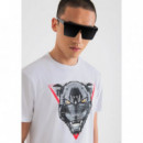 Camiseta Regular Fit de Tejido de Punto de Algodón con Estampado de Lobo de ANTONY MORATO