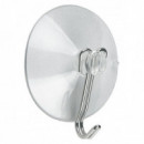 Ventosa Gancho Acero Transparente