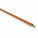 Canal Instalaciones Pequeño Adhesivo Madera Oscuro 11X9MM  250CM