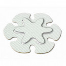 Antideslizante Bañera Adhesivo Flores Blanco  16 Unidad