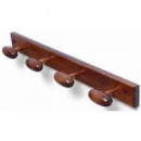 Perchero Madera 4 Pomos Ovalado 3026