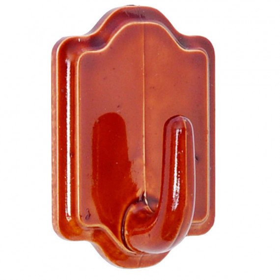 Percha Mediano Plastico con Display Ceramico Marron