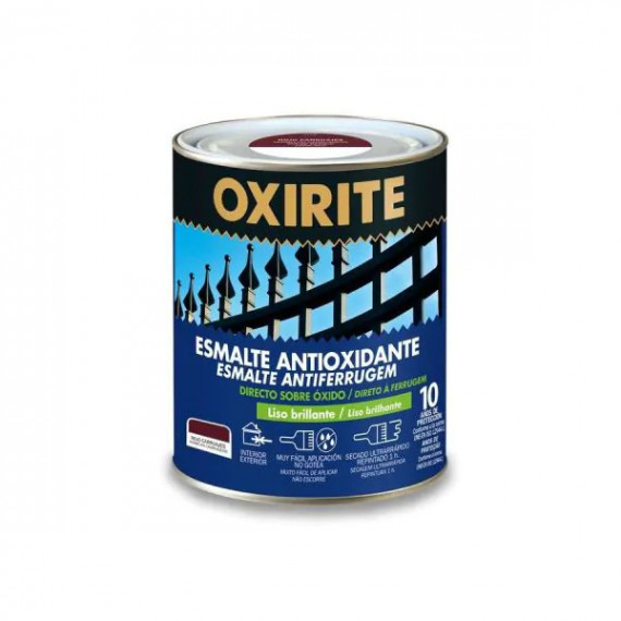 Pintura Xylazel Metal Oxirite Xtrem  Liso Brillante Rojo Carruaje 750ML