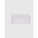 Re-lock Z/a Wallet Lg_emb Silver Emb/deb  CALVIN KLEIN