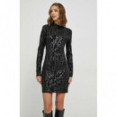 Logo Aop Long Sleeve Dress Tone On Tone  CALVIN KLEIN