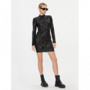 Logo Aop Long Sleeve Dress Tone On Tone  CALVIN KLEIN