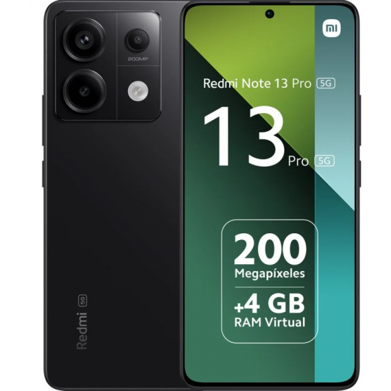 Teléfono Móvil XIAOMI Redmi Note 13 Pro 5G 12RAM 512GB Negro
