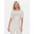 Grace Logo Rn Ss Swtr Cream White  GUESS