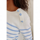 Jerséis y Sudaderas Jersey LA PETITE ÉTOILE Camilia Ecru Ciel