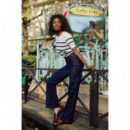 Jerséis y Sudaderas Top LA PETITE ÉTOILE de Punto Murlo Ecru Marine