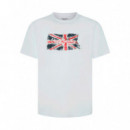 Camiseta Fit Regular Logo Union Jack  PEPE JEANS