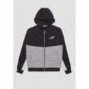 Sudadera con Capucha Regular Fit de Mezcla de Algodón con Cremallera y Logotipo Estampado de ANTONY MORATO