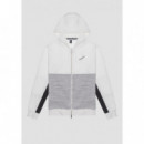 Sudadera con Capucha Regular Fit de Mezcla de Algodón con Cremallera y Logotipo Estampado de ANTONY MORATO