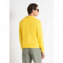 Sudadera Regular Fit de Algodón Mixto y Poliéster Sostenible con Estampado Flock de ANTONY MORATO