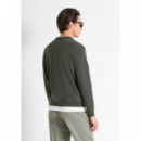 Sudadera Regular Fit de Algodón Mixto y Poliéster Sostenible con Estampado Flock de ANTONY MORATO