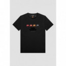 Camiseta Regular Fit 100 % de Algodón con Estampado Space Invaders de ANTONY MORATO