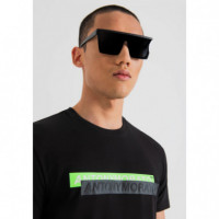 Camiseta Super Slim Fit de Algodón Elástico con Logotipo Estampado de Goma de ANTONY MORATO