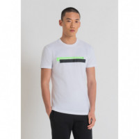 Camiseta Super Slim Fit de Algodón Elástico con Logotipo Estampado de Goma de ANTONY MORATO